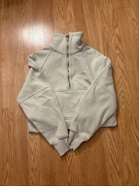 lululemon athletica Cream Half-Zip Turtleneck Sweater